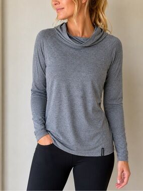 Duckworth Vapor Wool Merino Lightweight Hooded Pullover Gray Size M USA